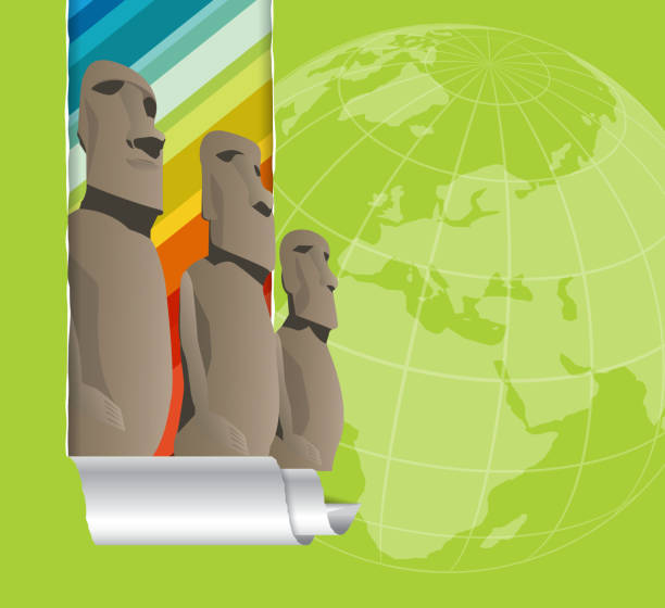 ilustrações de stock, clip art, desenhos animados e ícones de ilha de páscoa - moai statue