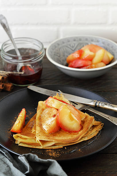 istock pancakes with apples  and cinnamon 511526360