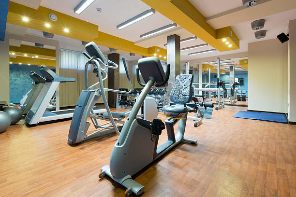 istock Hotel gym interior with equipment 511527314