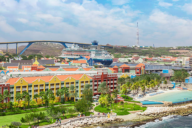 View from a cruise ship on Willemstad - Curacao