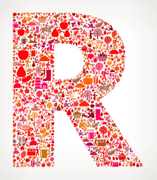 istock Letter R on Autumn Seasonal royalty free vector art Pattern 511529135