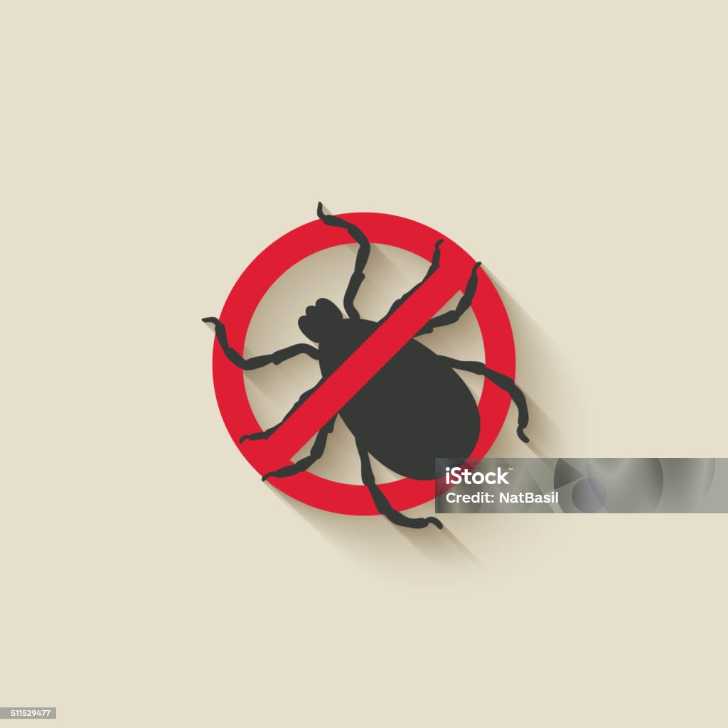 mite warning sign mite warning sign - vector illustration. eps 10 Acari stock vector