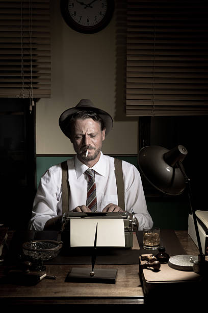 istock Reporter working late at night and smoking in his office 511530584