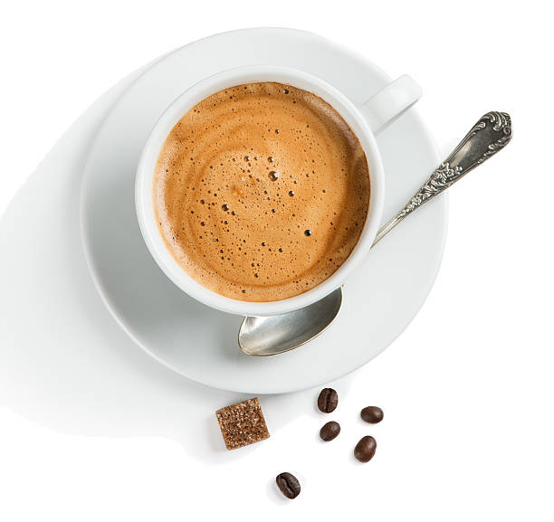 istock Overhead view of coffee with foam 511535442