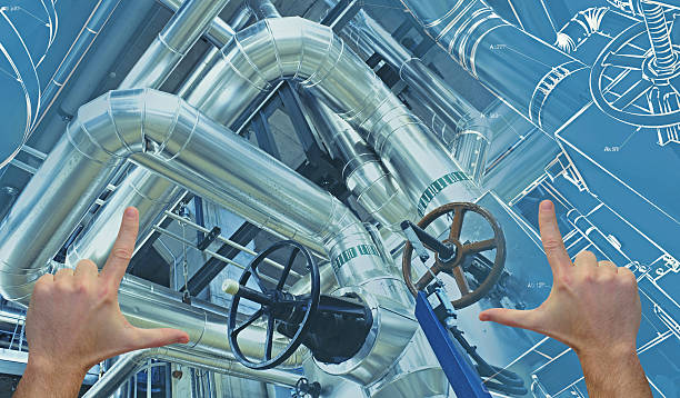 istock Hands Framing factory Design. Drawing and industrial equipment p 511538034