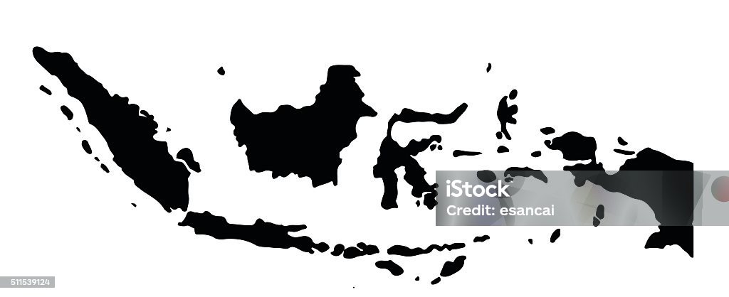 Indonesia map Indonesia silhouette map Indonesia stock vector