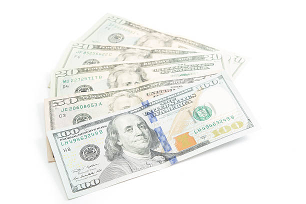 istock Dollar money bills isolated on white 511539196
