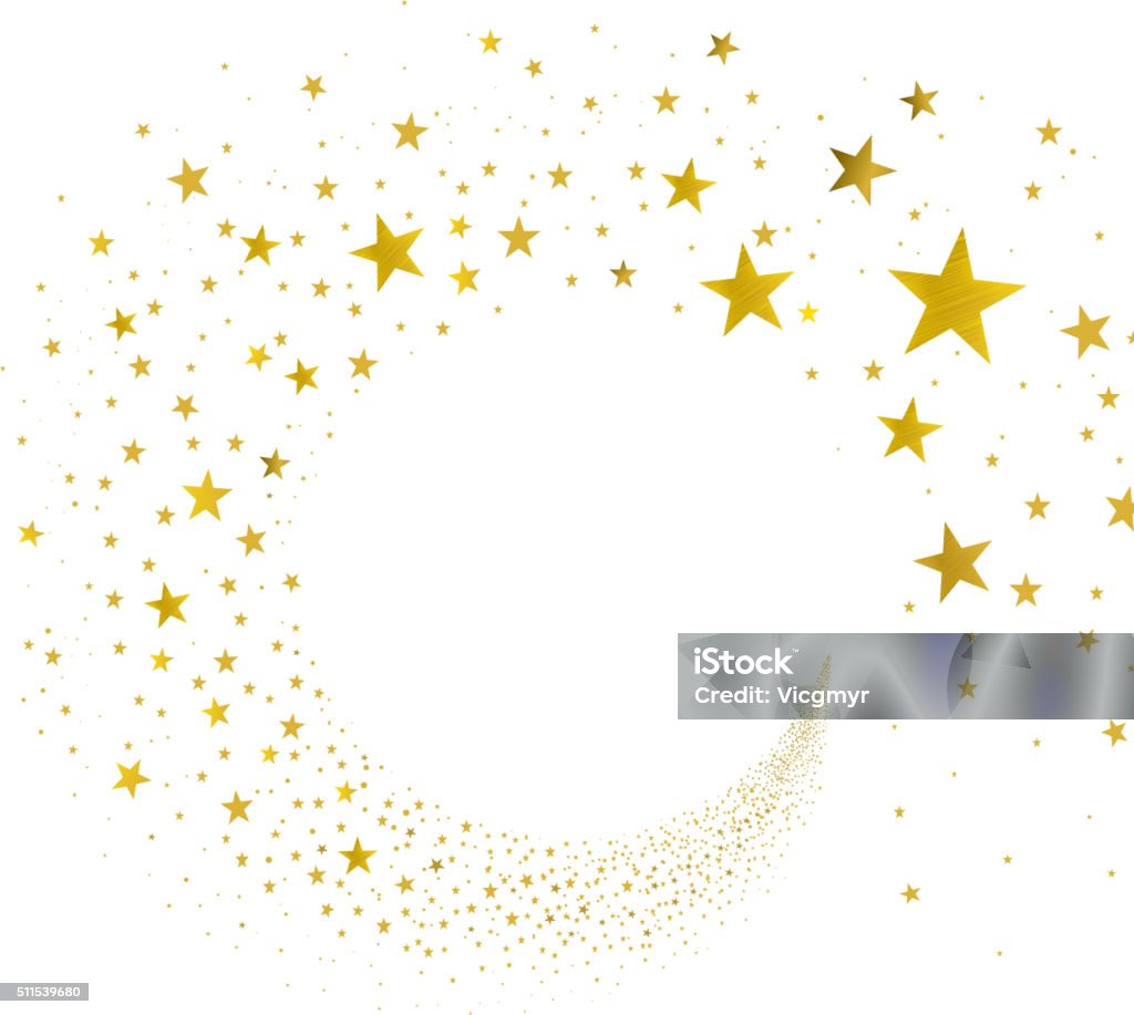 Stream goldenen Sternen - Lizenzfrei Stern - Form Vektorgrafik