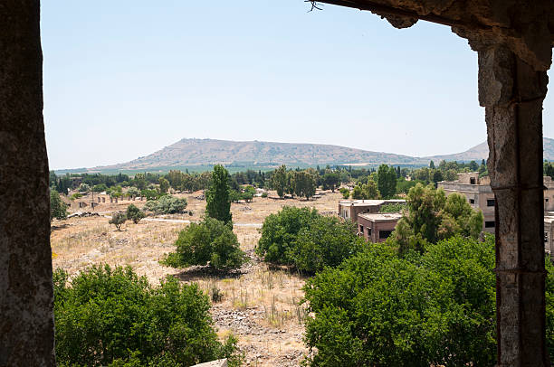 cidade abandonada de quneitra, síria - qunaitira - fotografias e filmes do acervo