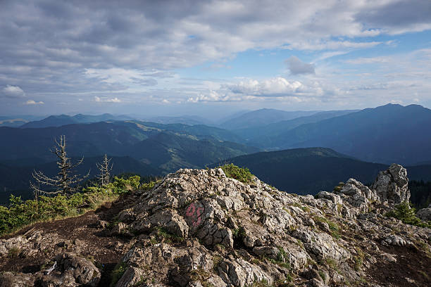 Mountains landscape scene in Europe stock photo