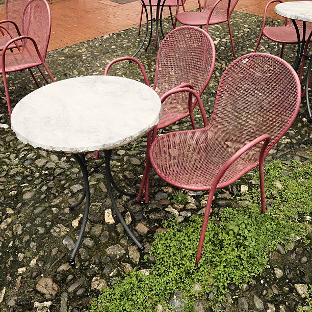 istock Outdoor bar table and chairs 511544348