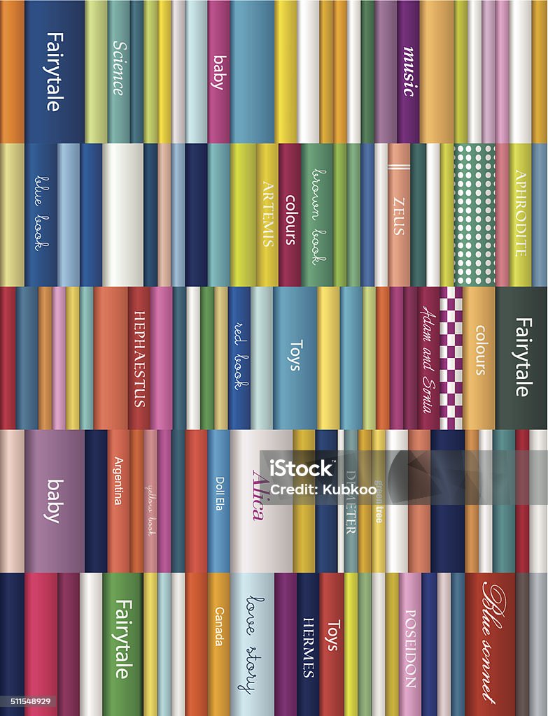 Children Book Shelf Vector Background Stock Illustration - Download