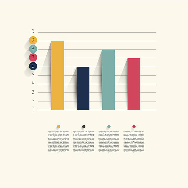 Example of business flat design graph. Infographics chart. vector art illustration