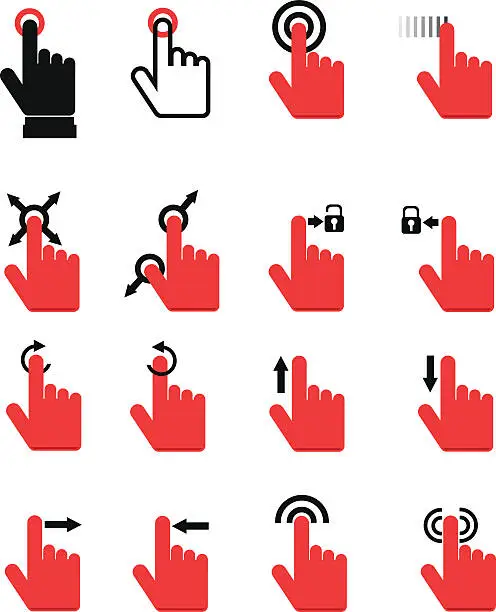 Vector illustration of Touch Pad Gestures