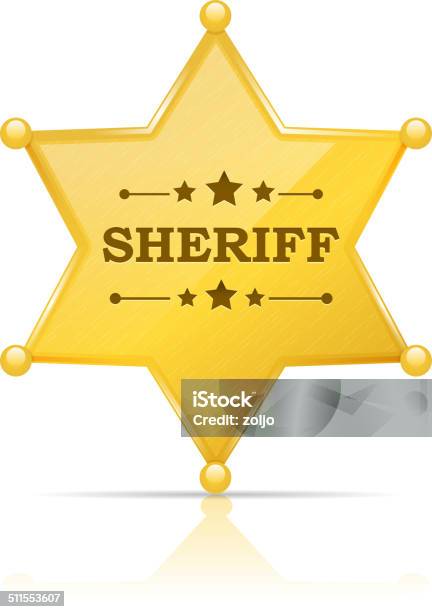 Sheriff Badge Stock Illustration - Download Image Now - Police Badge, Sheriff, Vector