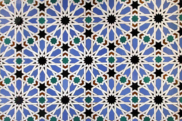 azulejos em estilo mourisco. - moorish - fotografias e filmes do acervo