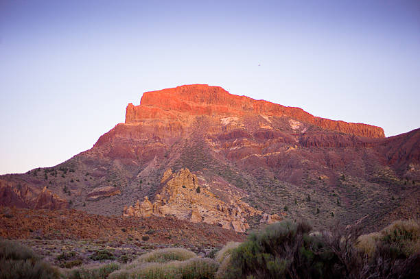 istock Red rock facing the Pico del Teide Vulcano at sunset 511554259