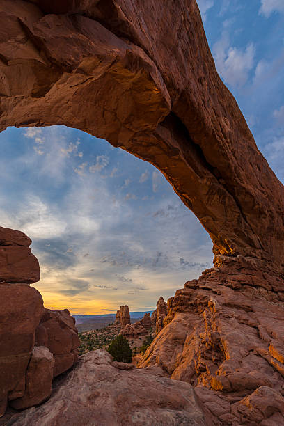 istock Beautiful sunrise sky over North Window 511571571