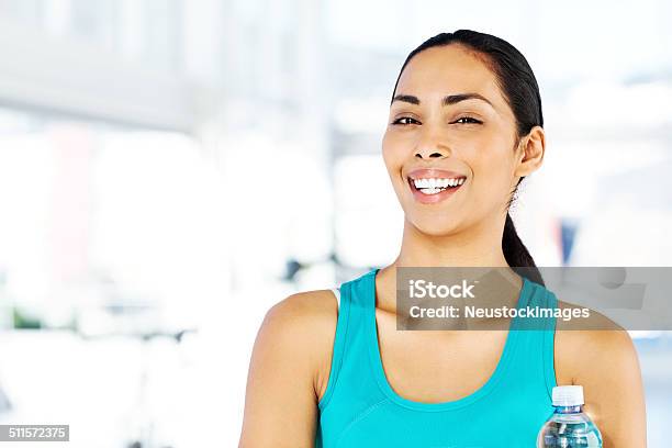 Beautiful Woman Smiling In Health Club Stock Photo - Download Image Now - 20-24 Years, 20-29 Years, Active Lifestyle