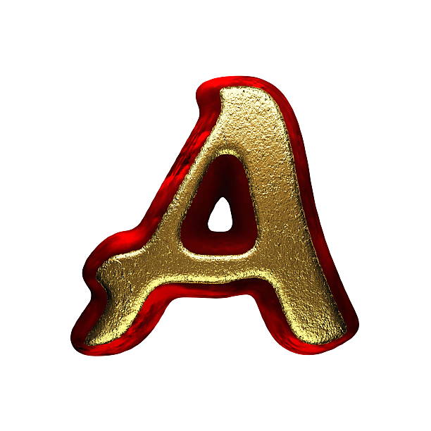 istock red velvet letter with gold 511572705