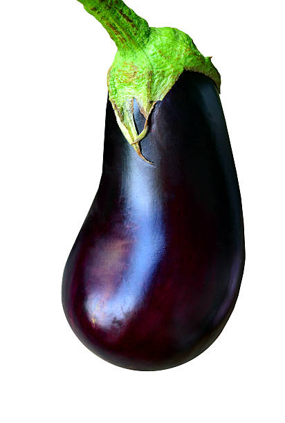 istock Healthy and delicious purple eggplant isolated on white 511576771