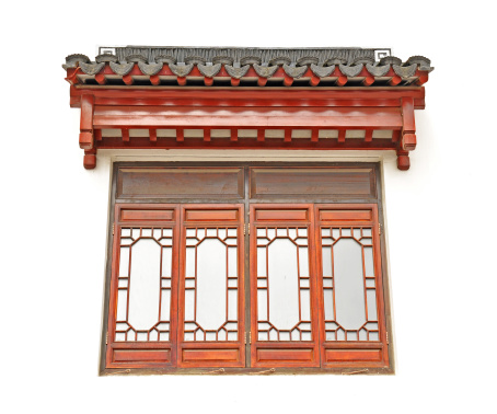 Architecture of the The Chinese roof and window.