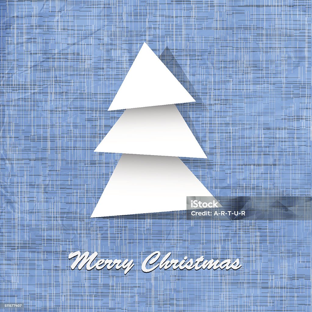 Stylish vector postcard with paper christmas tree Stylish vector postcard with paper christmas treeVector new year card 2013 stock vector