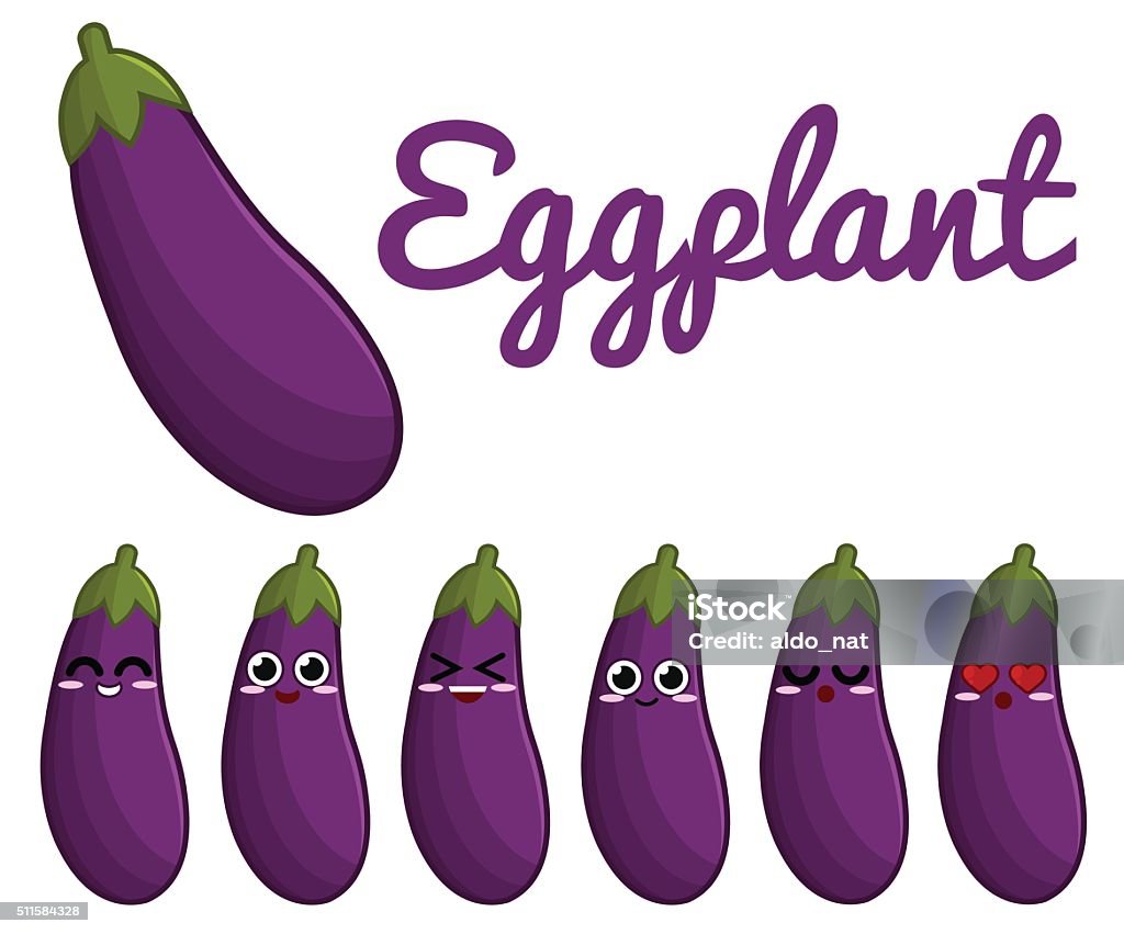 Eggplant character Eggplant stock vector
