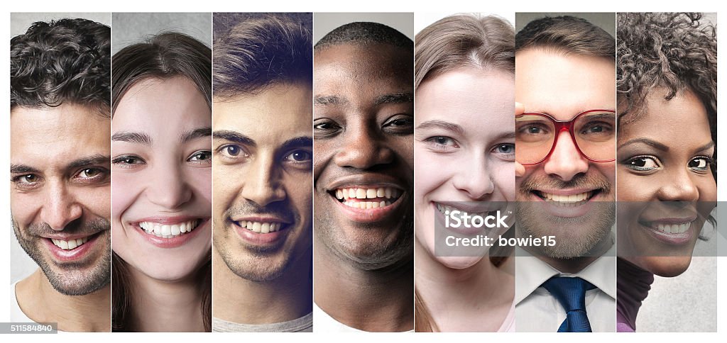 Smiling is The Best Thing Portrait of different people smiling Smiling Stock Photo