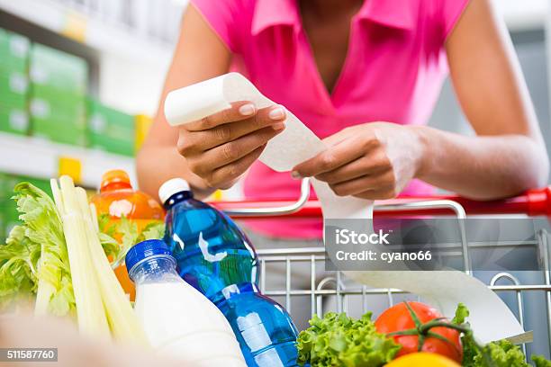Expensive Grocery Bills Stock Photo - Download Image Now - Budget, Supermarket, Women