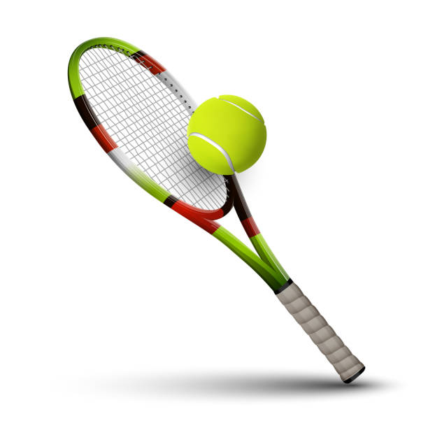 istock Tennis symbols racket and ball isolated on white background 511588740