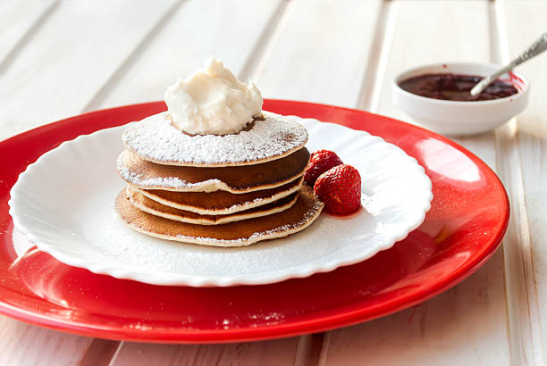istock Cup Of Coffee And Pancake With Berry Sauce 511588902