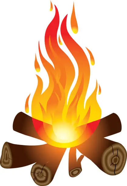 Vector illustration of Comfy CampFire