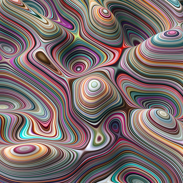 istock 3d abstract wavy lines background, paint blobs and bubbles, ripple 511590092