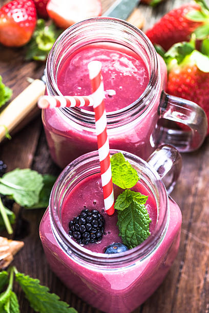 istock Well being and weight loss concept, berry smoothie. 511590168