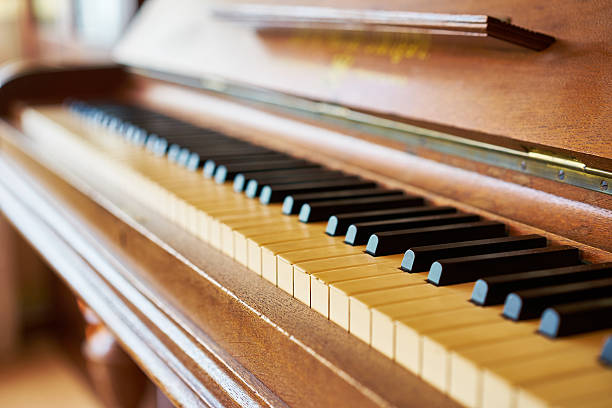 istock piano keys on historical piano with ivory keys 511590956