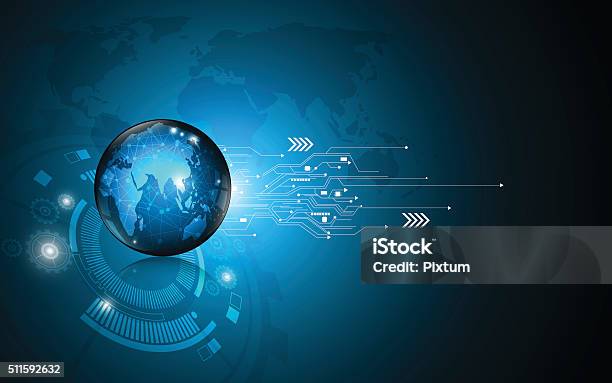 Vector Background Global Technology Innovation Concept Stock Illustration - Download Image Now