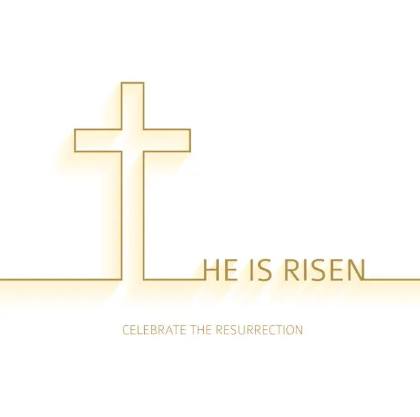 Vector illustration of Easter christian background resurrection