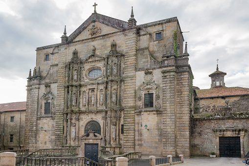 Facade of San Martin Pinario Monastery in Santiago de Compostela