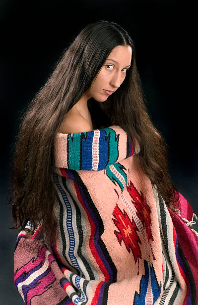 istock American Indian Woman Wrapped in a Blanket 511598168