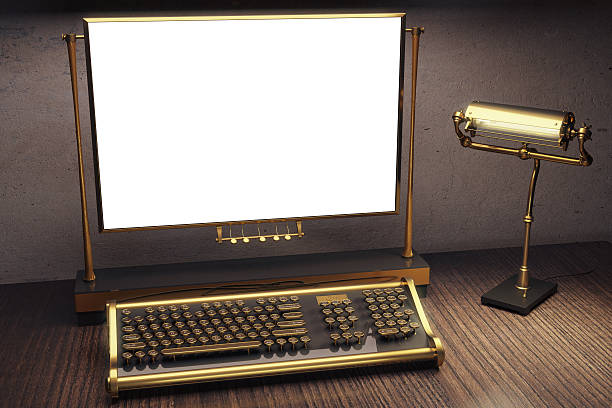 istock Typewriter keyboard in the style of steampunk 511600524