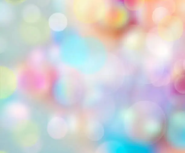 Photo of Bubbles rainbow color background.Easter wallpaper.