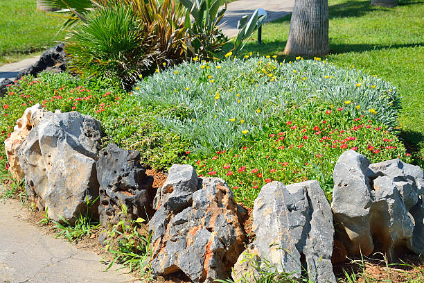 istock Flowerbed on town street in Malia. 511605478