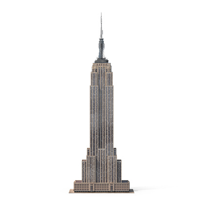 An isolated image of the Empire State Building