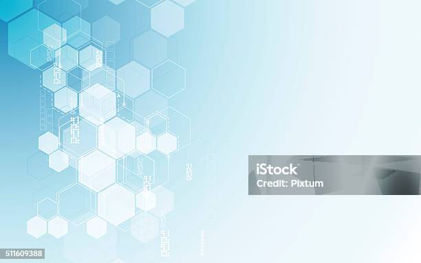 Vector Abstract Background Hexagons Pattern Tech Sci Fi Innovation Concept Stock Illustration - Download Image Now