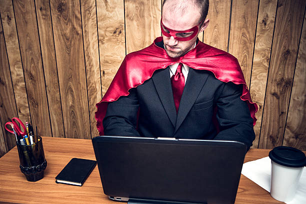 istock Business Super Hero in Office 511617357