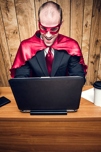 istock Business Super Hero in Office 511617439