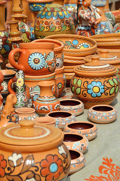 istock Lots of handmade clay pots 511620985