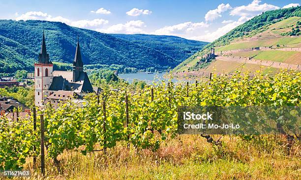 On The Knee Of The Rhine Near Bingen With The Mäuseturm And Ehrenfels Castle Stock Photo - Download Image Now