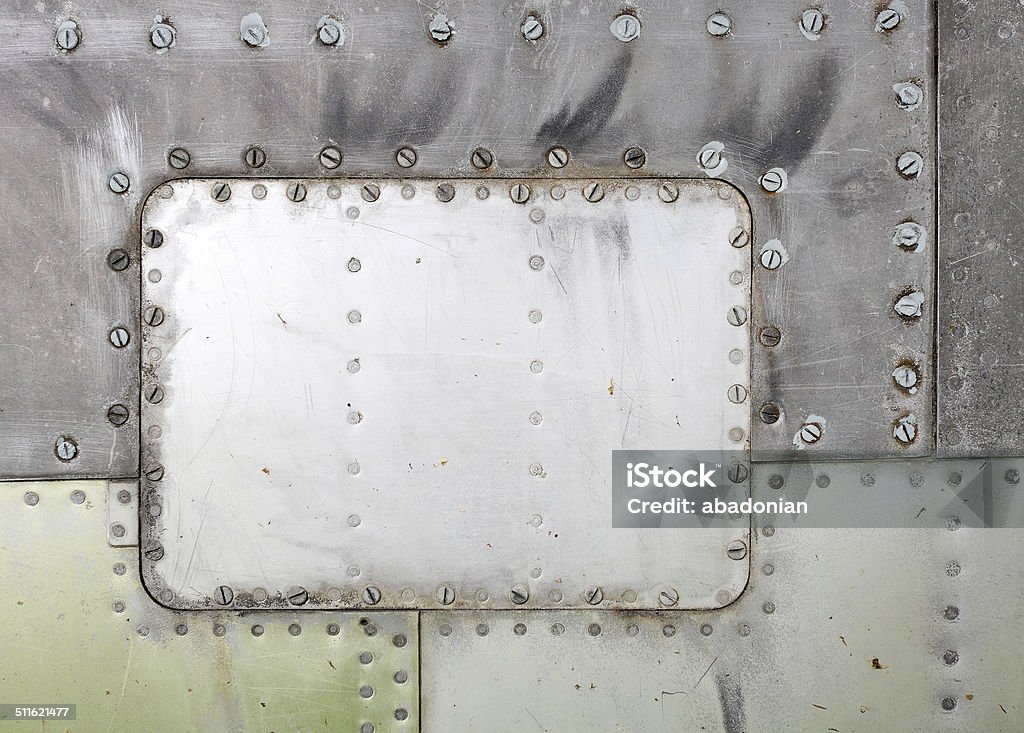 Aircraft constructional close up. Industrial background. Aircraft constructional close up. Metal Stock Photo